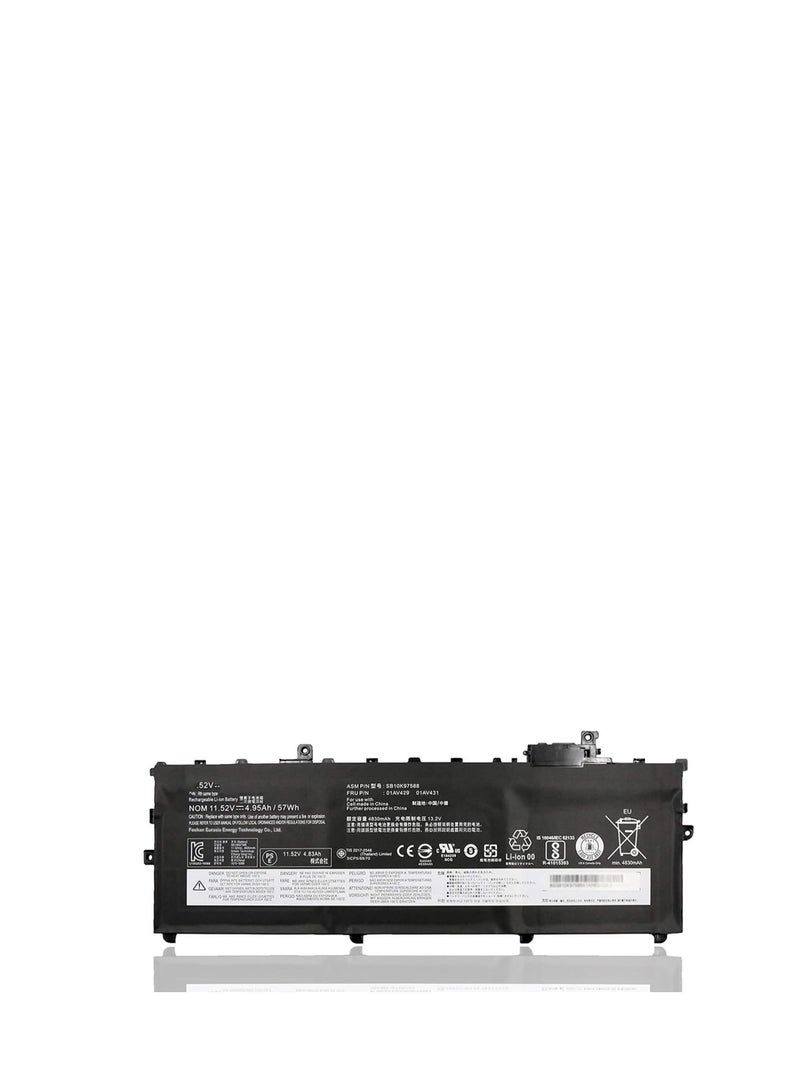 Terabyte 01AV431 01AV494 01AV429 01AV430 Laptop Battery Compatible for Lenovo ThinkPad X1 Carbon 5th Gen 2017 6th Gen 2018 Series SB10K97587 SB10K97586 SB10K97588 Battery - Image 1